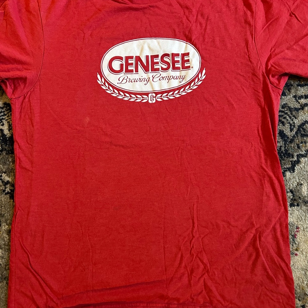 American Apparel Genesse Brewing Red T-Shirt Large